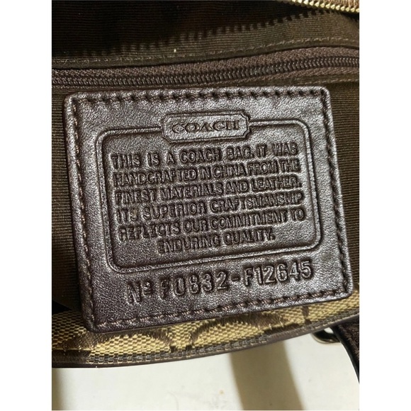 Coach Brown Signature print canvas Tote Bag - Picture 9 of 10